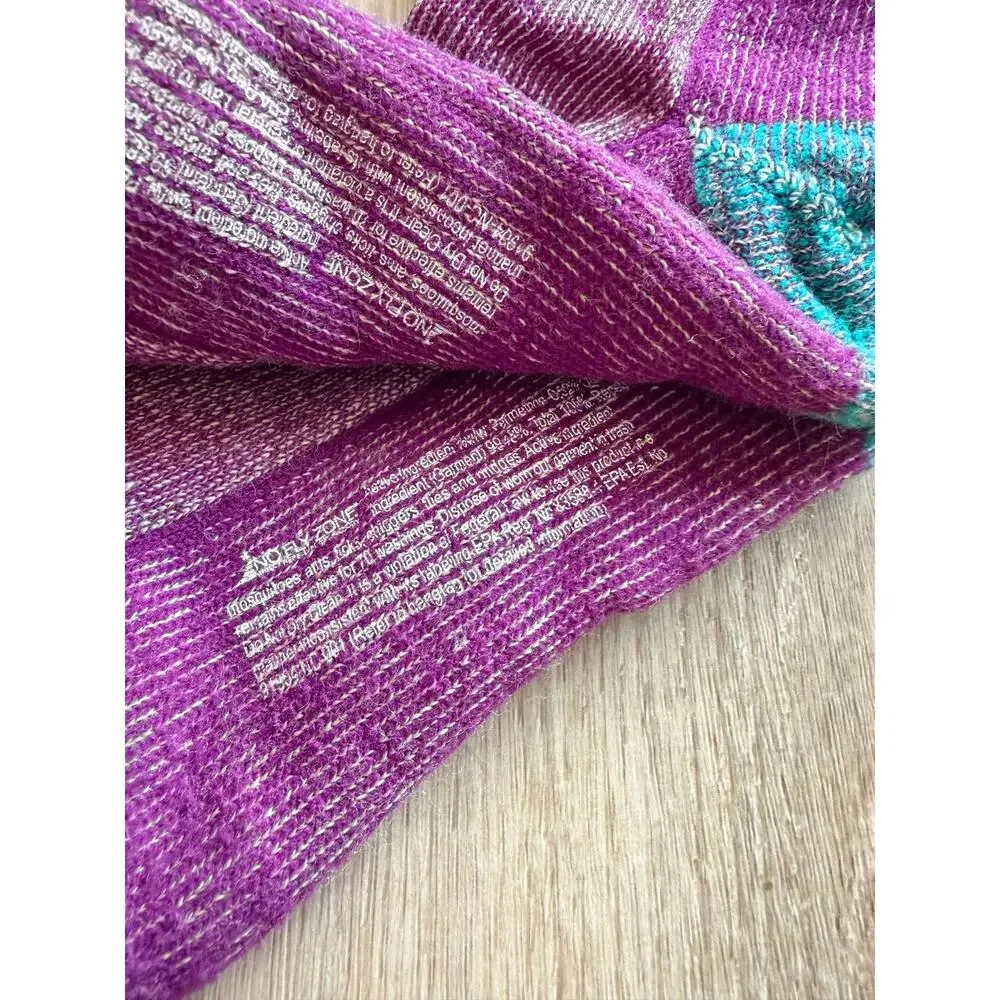 L.L.Bean NoZone Hiking Crew Socks - Insect Repellent Purple Teal